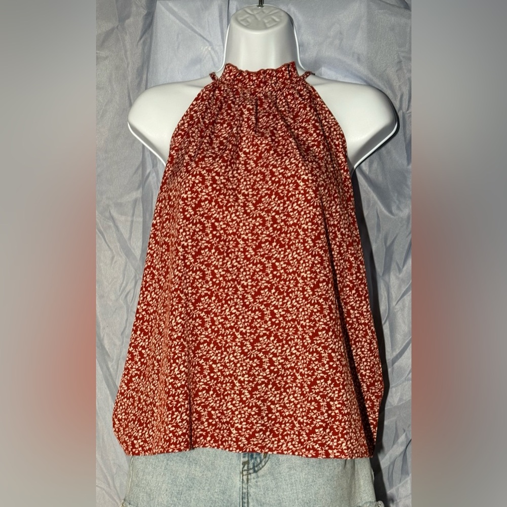 Red Floral Top - Picture 2 of 5